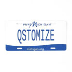 Qstomize.com - Michigan Novelty Plate: Durable, Rust-Free & Personalized 