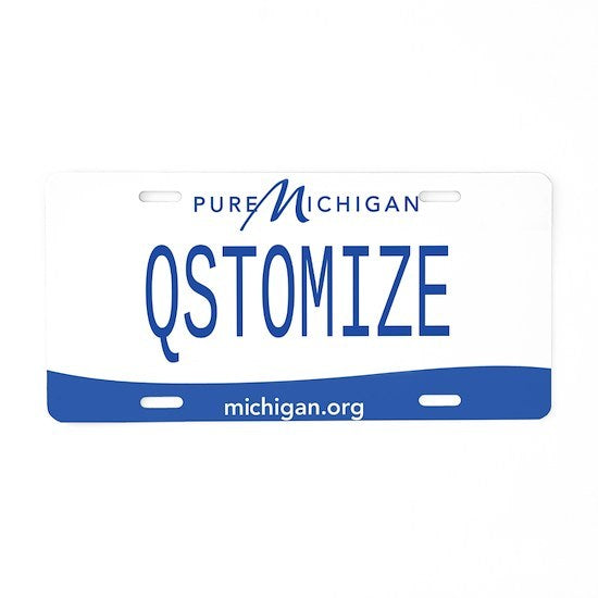 Qstomize.com - Michigan Novelty Plate: Durable, Rust-Free & Personalized 