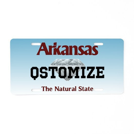 Qstomize.com - Arkansas Personalized License Plate 