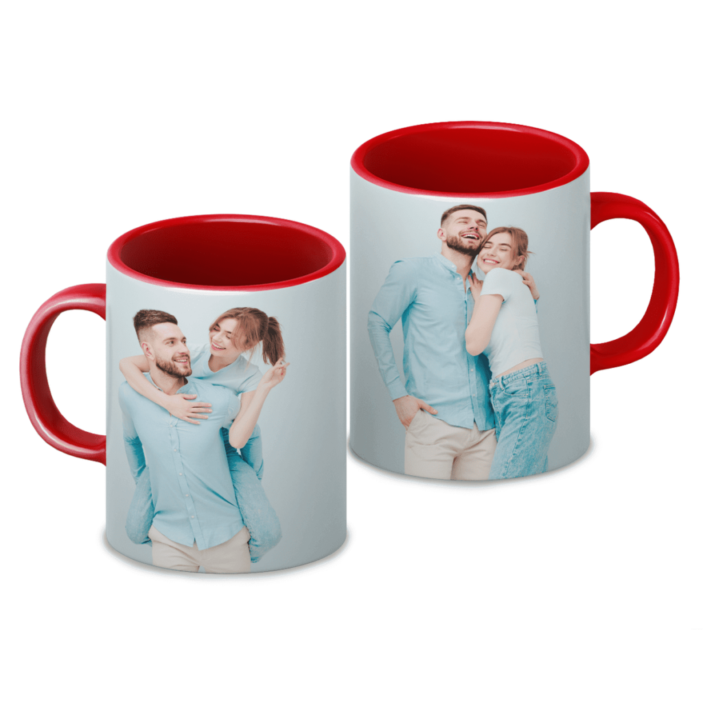 Custom Accented Coffee Mug Red-Qstomize.com